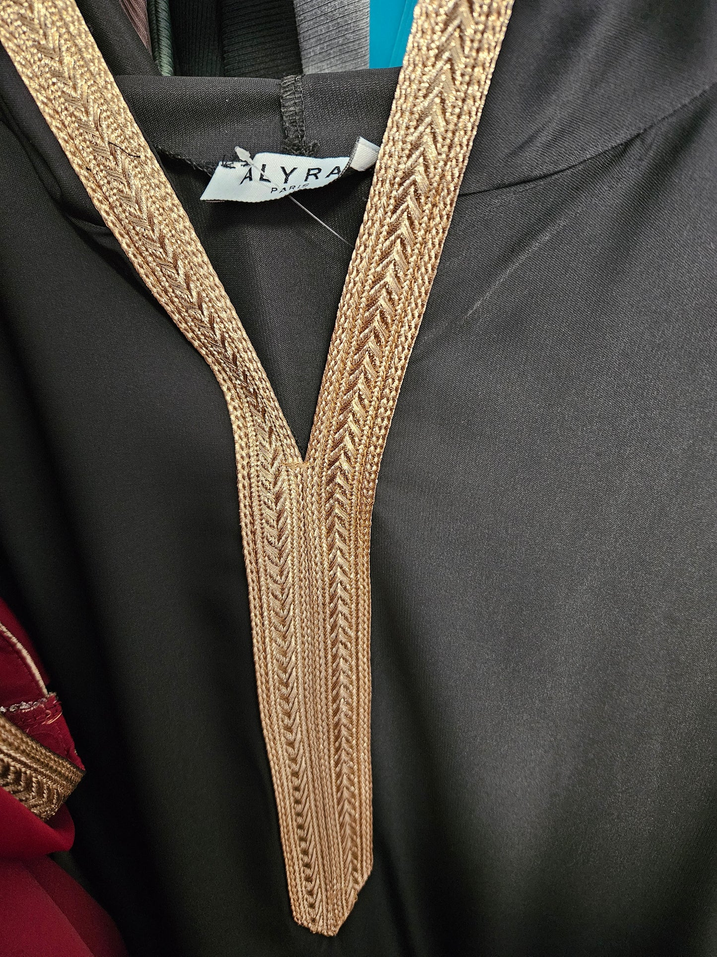 Abaya à capuche noir