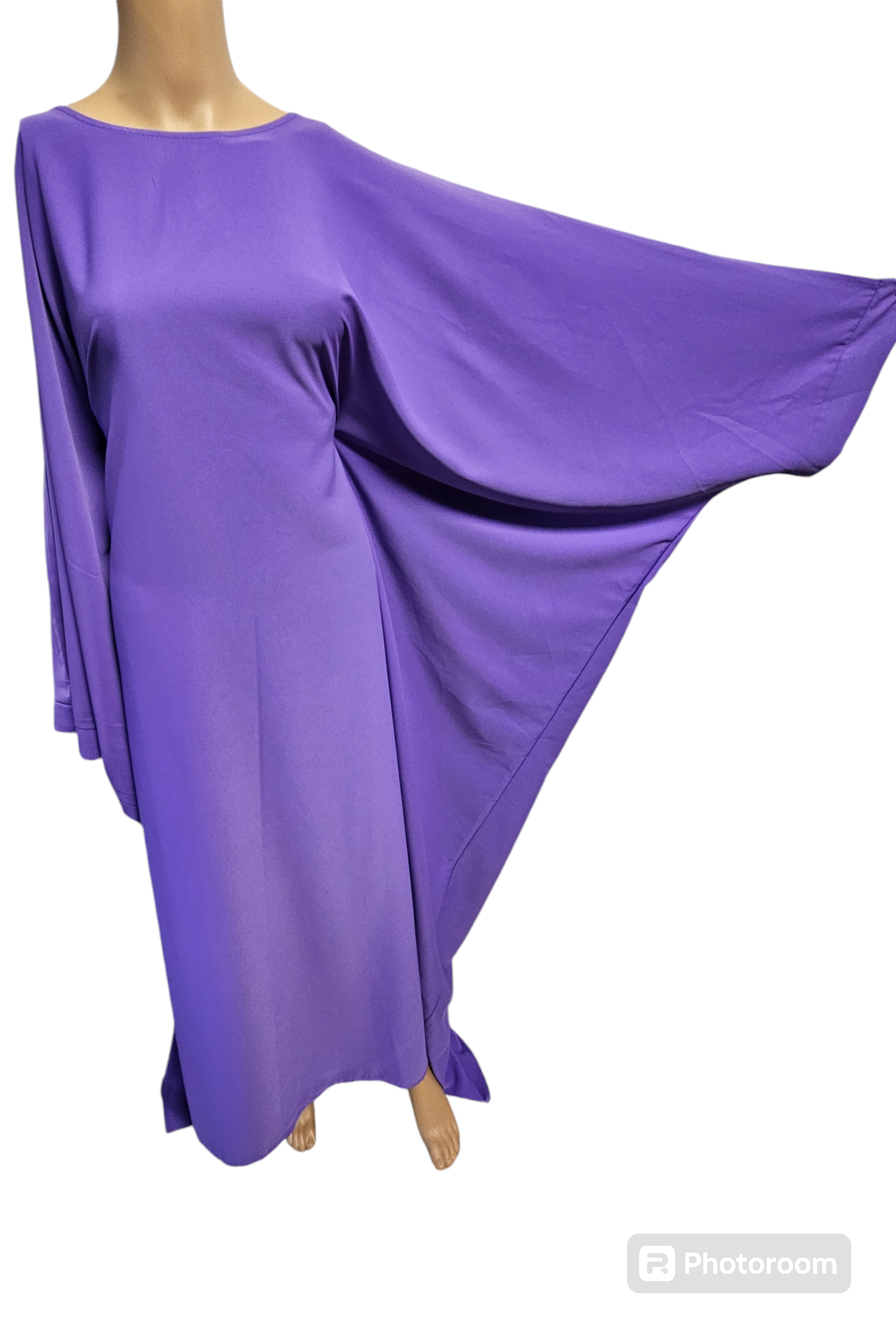 Abaya papillon violet