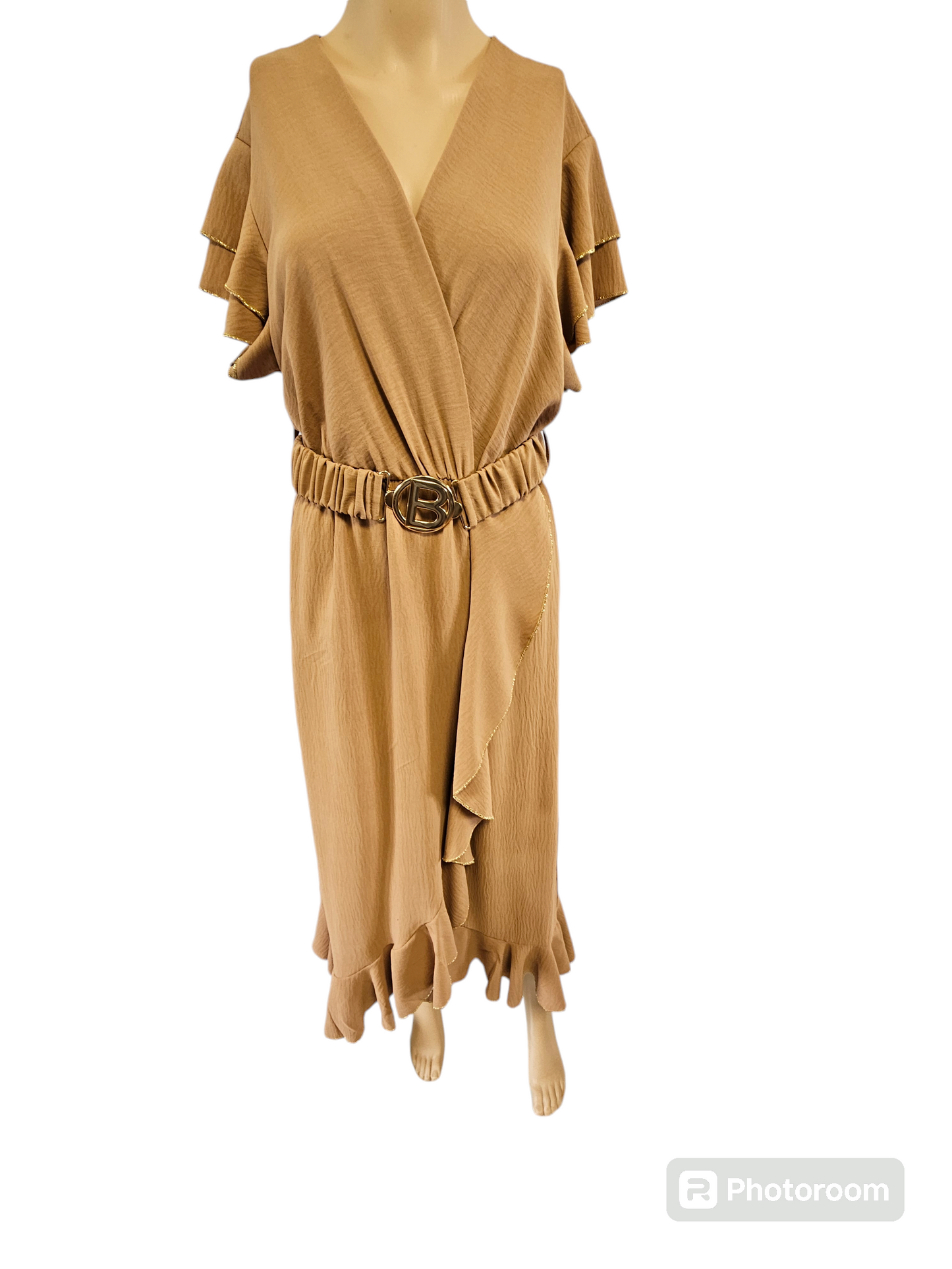 Robe porte-feuille camel