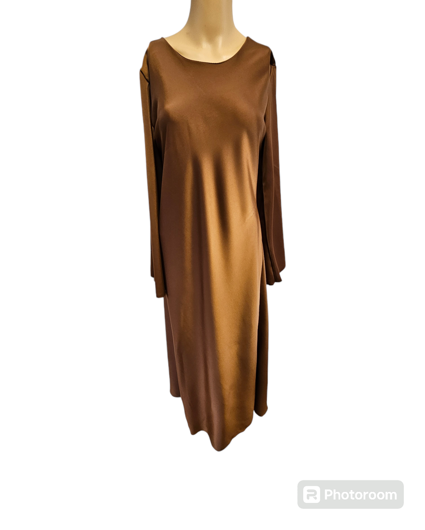 Robe à lacet marron