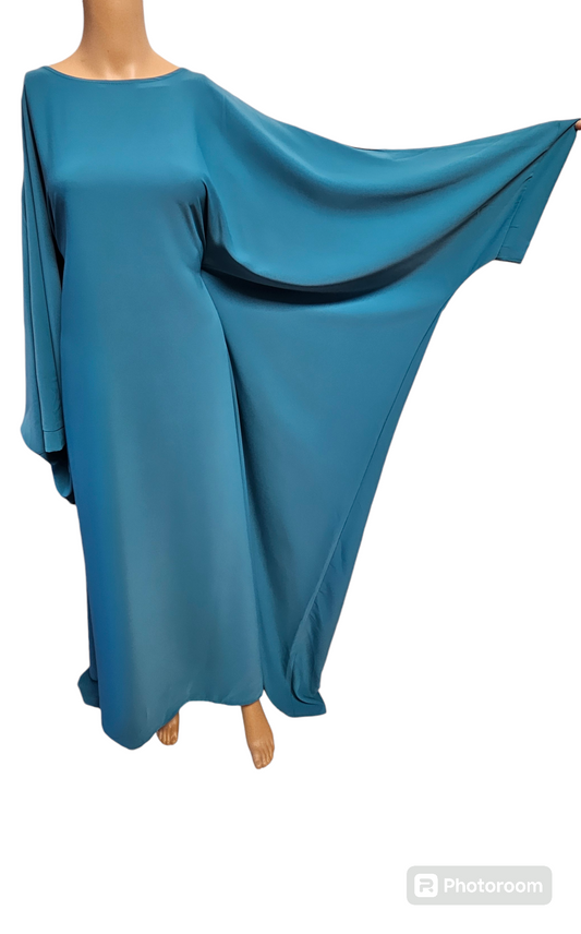 Abaya papillon bleu