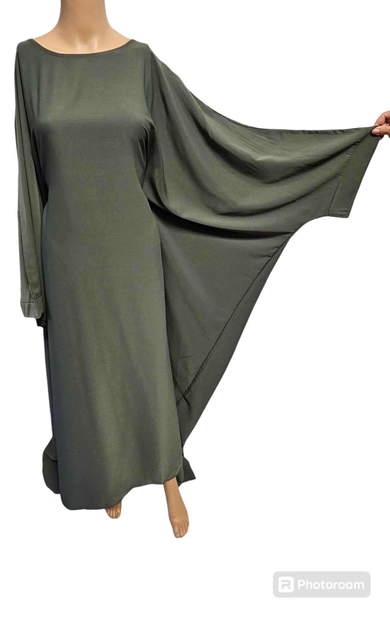 Abaya papillon vert