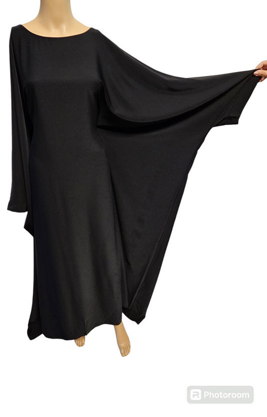 Abaya papillon noir