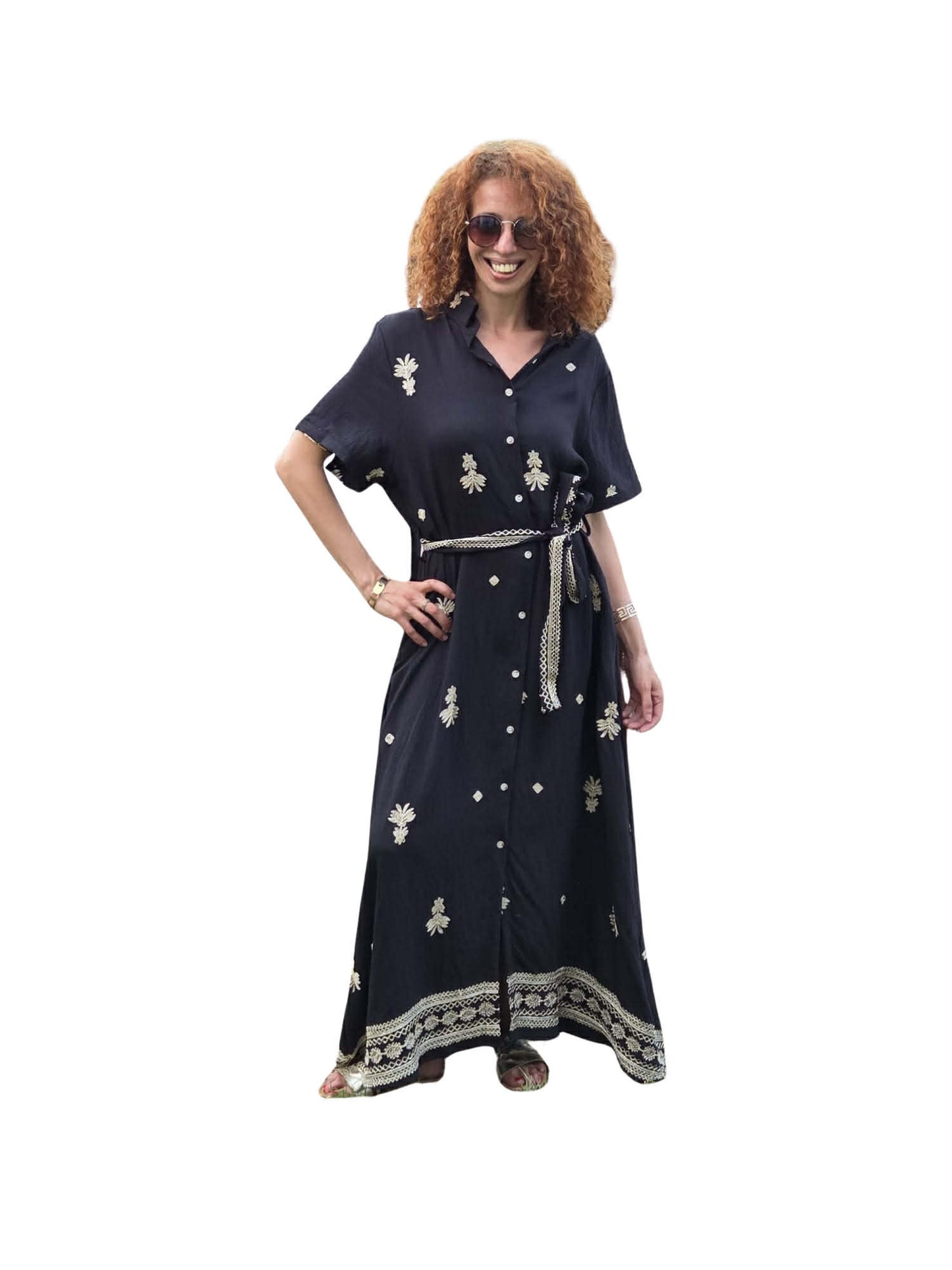 Robe longue manche courte