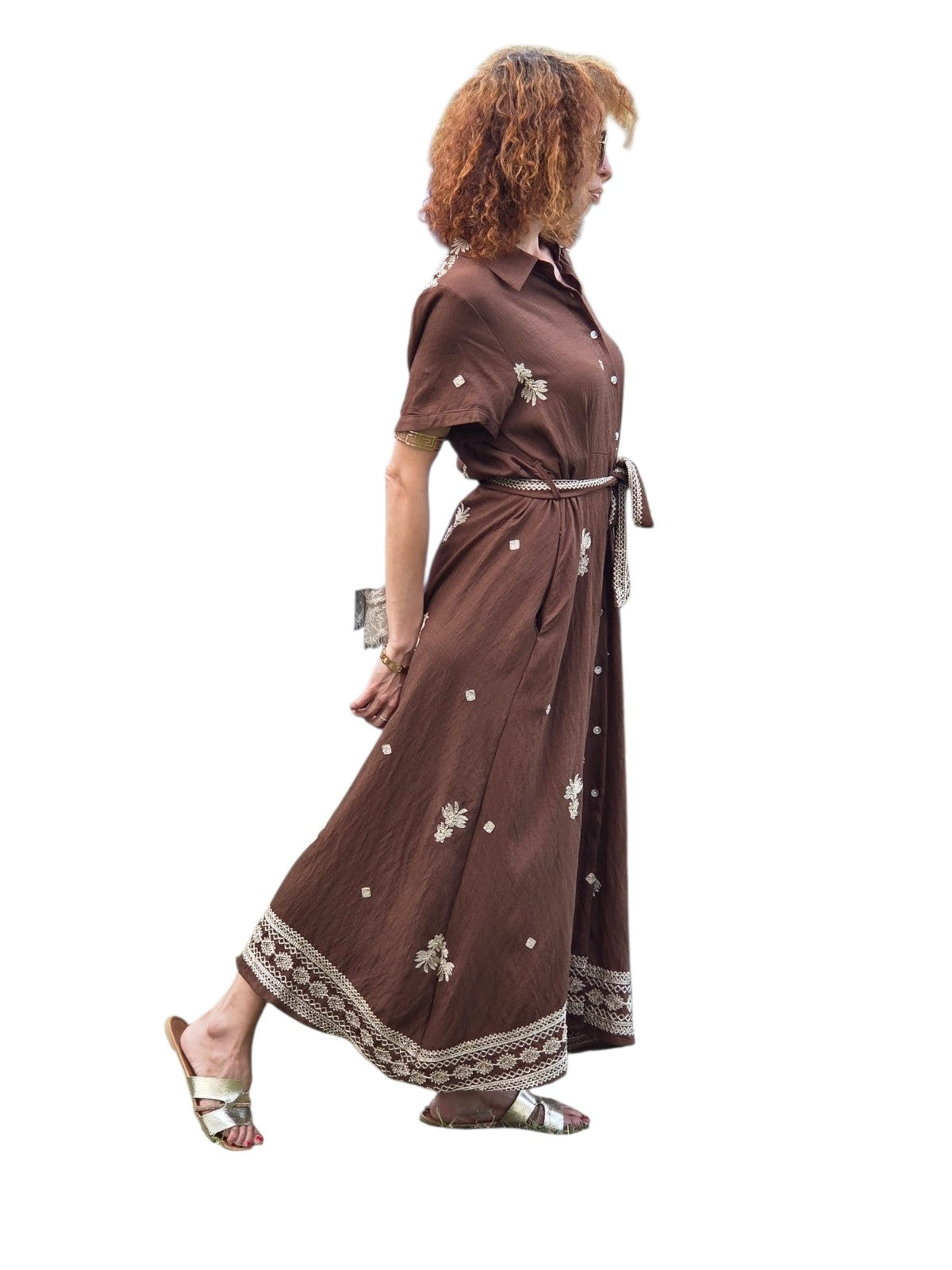 Robe longue manche courte