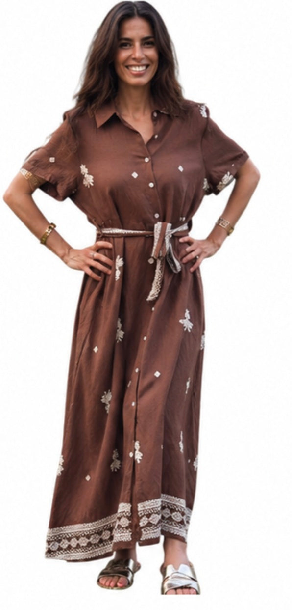 Robe longue manche courte
