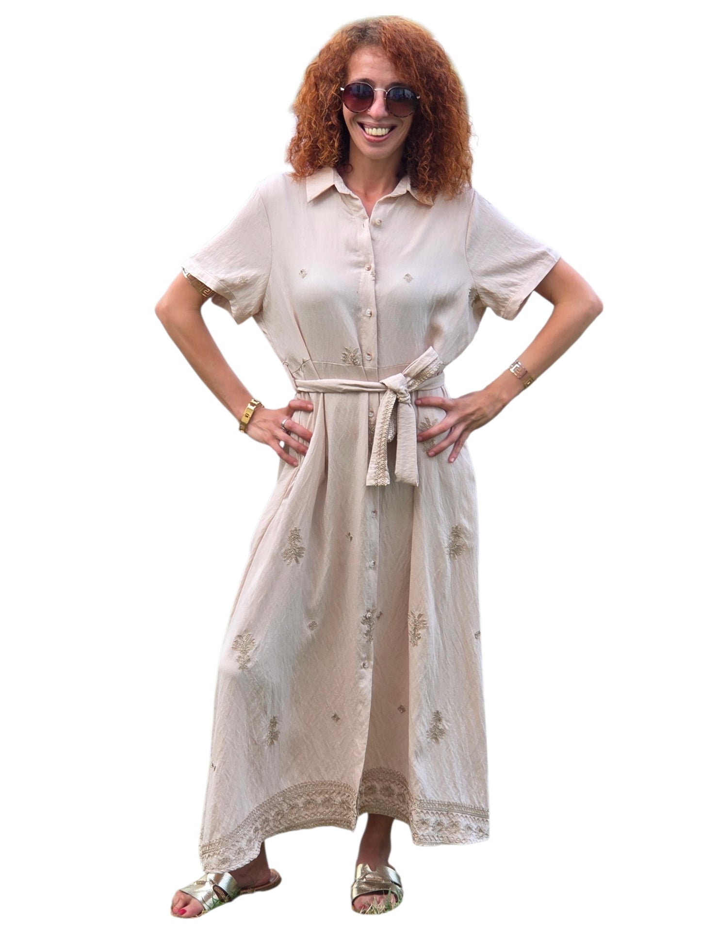 Robe longue manche courte