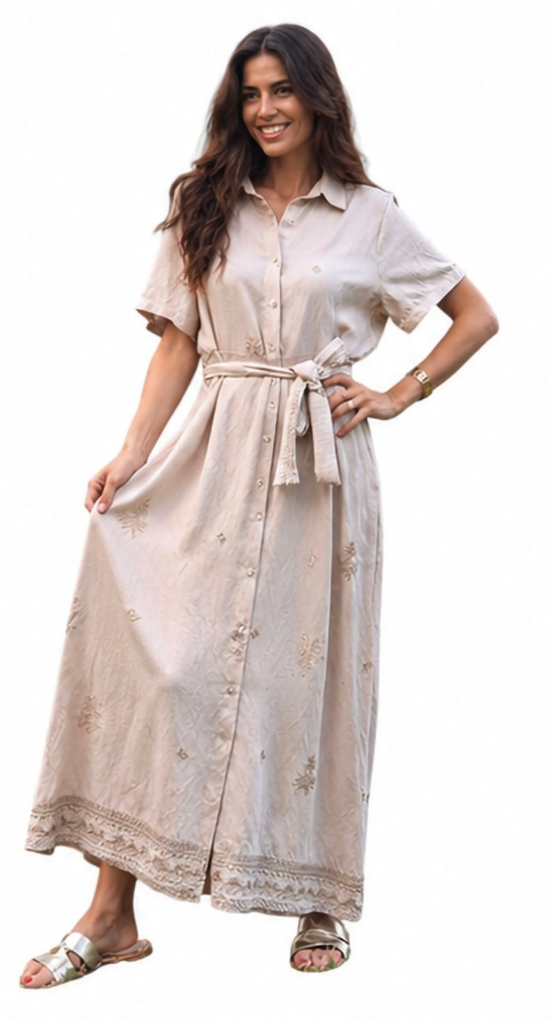 Robe longue manche courte