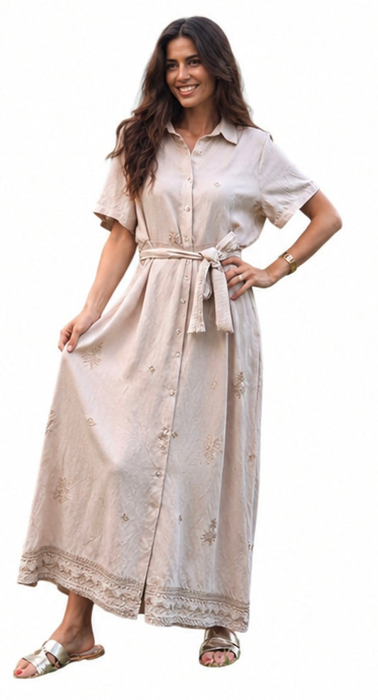 Robe longue manche courte