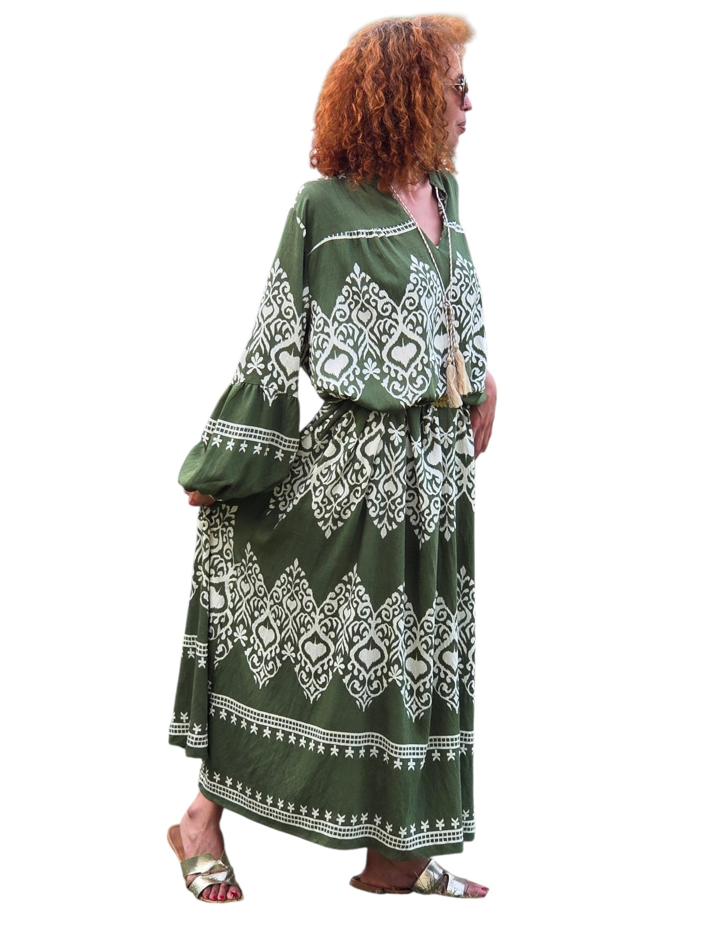 Robe longue manche longue