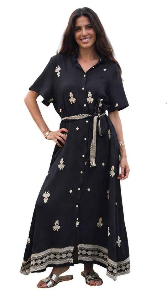 Robe longue manche courte