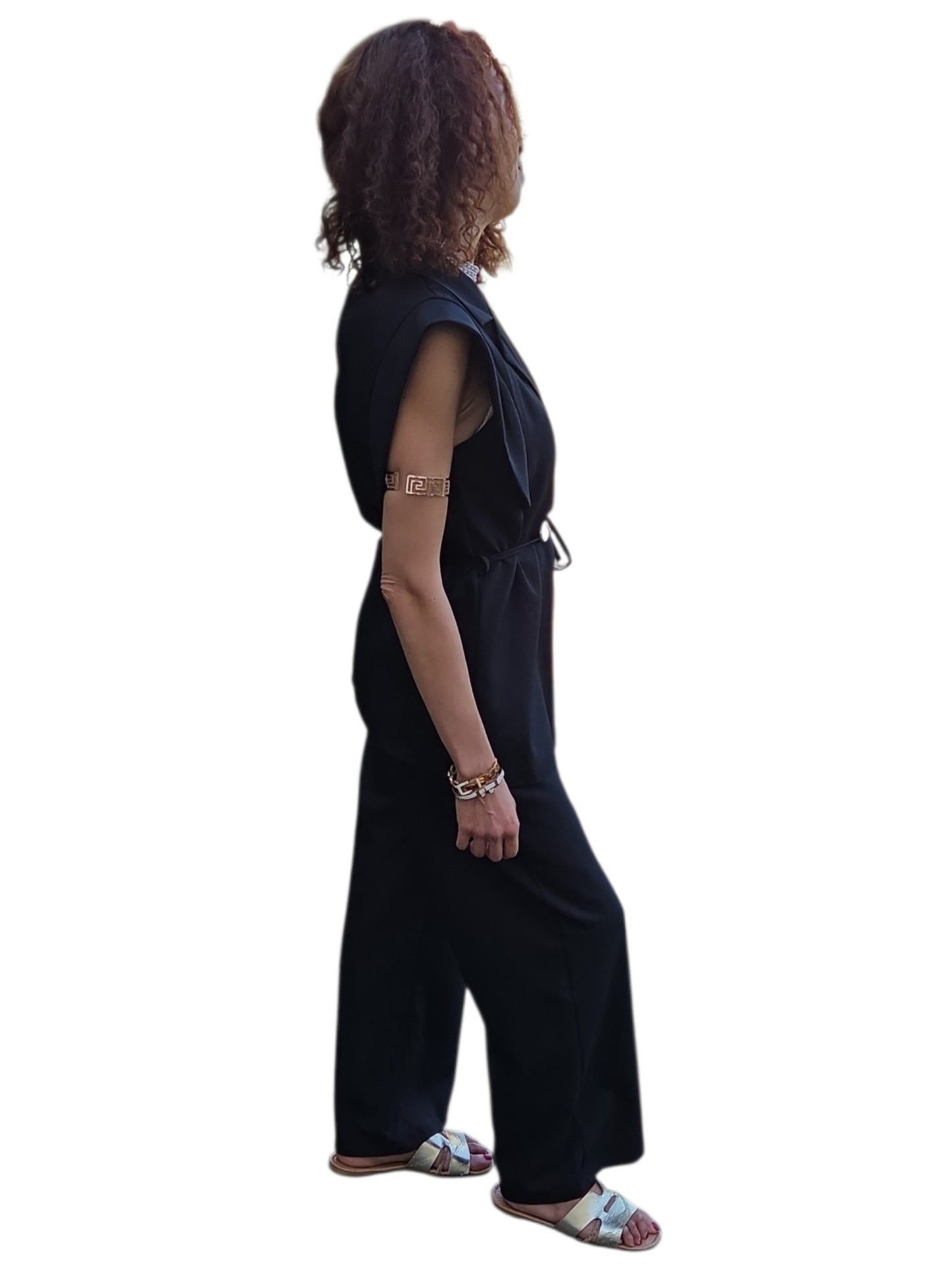 Tailleur : pantalon + blazer sans manche